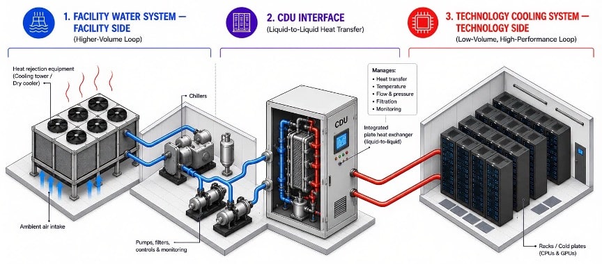 data center cooling loops